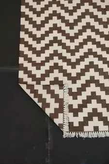 Hand Woven Brown  Persian Designer Home Decorative Cotton Kilim Rug Mat