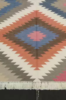 Geometric Handmade Persian Multi Color Home Decorative Cotton Kilim Area Rug Door Mat