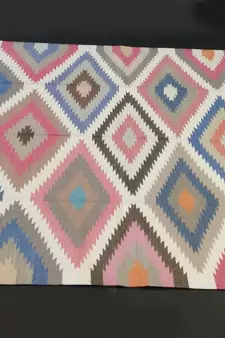 Geometric Handmade Persian Multi Color Home Decorative Cotton Kilim Area Rug Door Mat