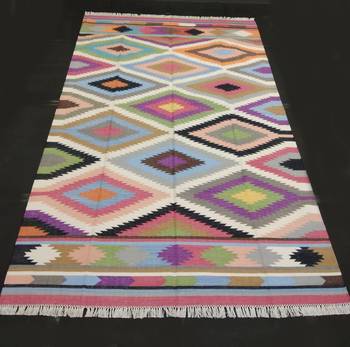attractive Home Decorative Handmade Persian Multi Color Cotton Door Rug 1
