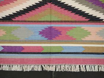 attractive Home Decorative Handmade Persian Multi Color Cotton Door Rug 2
