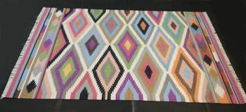 attractive Home Decorative Handmade Persian Multi Color Cotton Door Rug 3