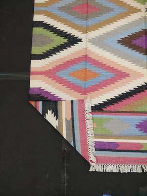 attractive Home Decorative Handmade Persian Multi Color Cotton Door Rug 4