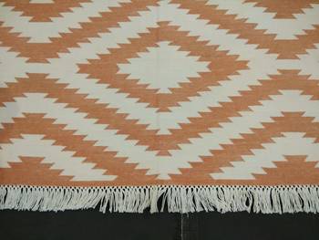 Beautiful Stone Persian Brown Coloured 100% Cotton Kilim Home Decorative Area Rug 2