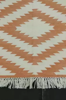 Beautiful Stone Persian Brown Coloured 100% Cotton Kilim Home Decorative Area Rug