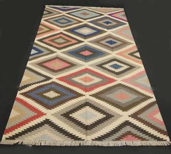 attractive Handmade Patch work Persian Multi Color Home Decorative Cotton Kilim Rug Door Mat 1