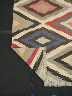 attractive Handmade Patch work Persian Multi Color Home Decorative Cotton Kilim Rug Door Mat 4