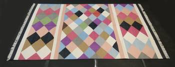Handmade Kutchi Multi Coloured Beautiful Cotton Kilim Rug Home Decorative Flat Woven Rug 3