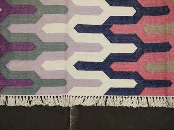 Beautiful Multi Color Cotton Kilim Living Room Rug Home Decorative Flat Woven Rug 2