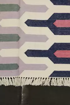 Beautiful Multi Color Cotton Kilim Living Room Rug Home Decorative Flat Woven Rug