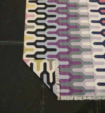 Beautiful Multi Color Cotton Kilim Living Room Rug Home Decorative Flat Woven Rug 4