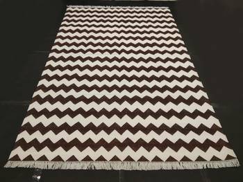 Hand Woven Brown  Persian Designer Modern Cotton Kilim Area Rug Home Decorative Area Rug 1