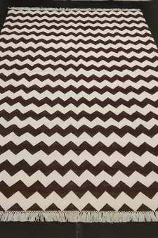 Hand Woven Brown  Persian Designer Modern Cotton Kilim Area Rug Home Decorative Area Rug