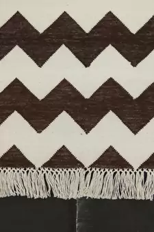 Hand Woven Brown  Persian Designer Modern Cotton Kilim Area Rug Home Decorative Area Rug