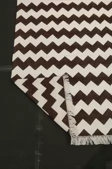 Hand Woven Brown  Persian Designer Modern Cotton Kilim Area Rug Home Decorative Area Rug