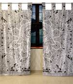 Mandala Window Tab top Curtains Drape Balcony Room Decor Curtain Boho Set Ethnic Windows & Panels Set Tab Top Curtains