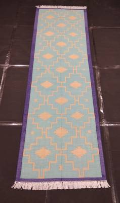 Traditional Hippy Runner Mat Door Mat, Porch Mat Modern Cotton Kilim Runner Rug 1