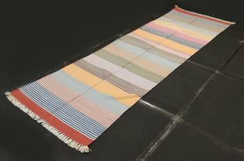 attractive Traditional Runner Mat Multi Coloured Cotton Runner Mat 3