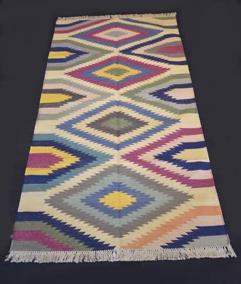 Multi Coloured Persian Ekat Runner Mat FOR Porch Runner Railing Mat Cotton Runner 1