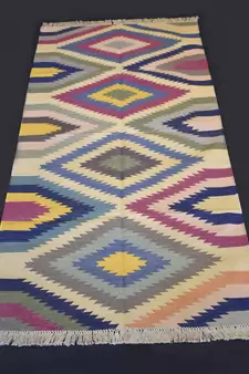 Multi Coloured Persian Ekat Runner Mat FOR Porch Runner Railing Mat Cotton Runner