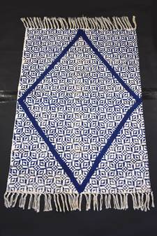 Handmade woven Traditional Persian Designer Block Print Rug Mat
