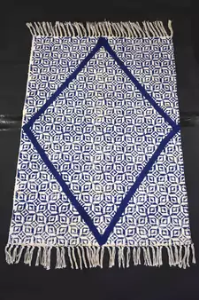 Handmade woven Traditional Persian Designer Block Print Rug Mat