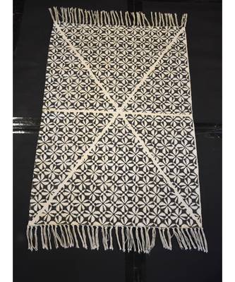 Handmade Persian Traditional Block Print Fabric Cotton Kilim Rug Mat Living Room Mat 1