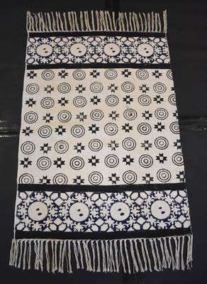 Star-Royal-Geo-Floral-Block-Print-Fabric-Traditional-Designer Mat 1