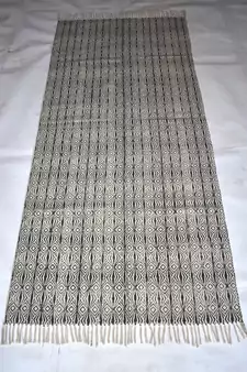 Handmade Geo Stone Block Print Fabric Designer Door Mat,Living Room Mat, Dinning Room Mat