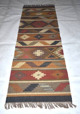 2.5x8 Vintage Turkish Jute wool Kilim Rug,Modern Area Rugs,jute Wool Carpet 1