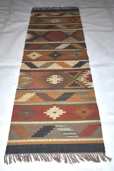 2.5x8 Vintage Turkish Jute wool Kilim Rug,Modern Area Rugs,jute Wool Carpet
