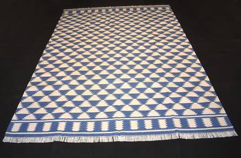 Handmade Italian Persian Blue Color Beautiful Kilim Area Rug Size 6x9 Feet 1