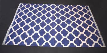 Handmade Handwoven Flat Weave Size 6x9 Feet Cotton Area Kilim Rug 1