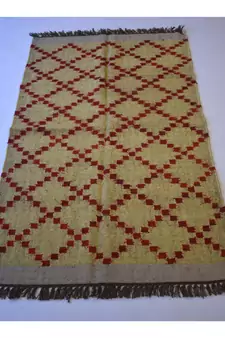 Hand Woven Wool Silk Kilim Area Rug Size By 3x5 Feet Home Decorative Rug