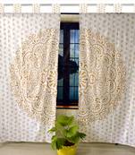 Indian Mandala Curtains Set Decorative Indian Tab top Tapestry Tab Top Curtains Mandala Curtains for Living room