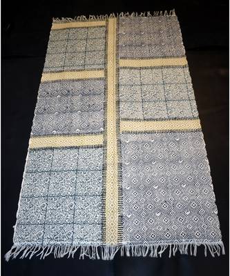 Block Print Fabric Ekath Blue Floral Size 3.5x6 Feet Best Home Choice Rug 1