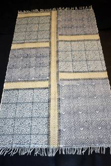 Block Print Fabric Ekath Blue Floral Size 3.5x6 Feet Best Home Choice Rug
