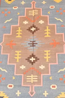 Cotton Kilim Looking For Multi Coloured Rug For Kitchen Room Mat,Living Room Mat