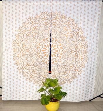 Indian Mandala Curtains Set Decorative Indian Tab top Tapestry Tab Top Curtains Mandala Curtains for Living room 4