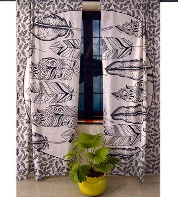 Mandala Window Tab top Curtains Drape Balcony Room Decor Curtain Boho Set Ethnic Windows & Panels Set Tab Top Curtains 4