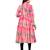 light-pink Printed Muslin flair Kurti