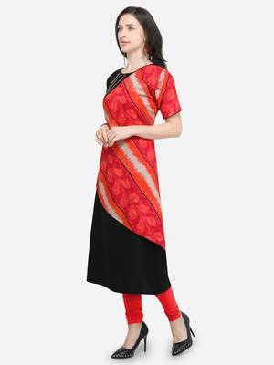 Black printed rayon kurtas-and-kurtis 2