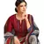 Maroon & Blue Chanderi Silk Women's Palazzo Suit With Digital Printed Dupatta