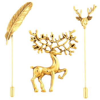 Gold crystal brooch 1