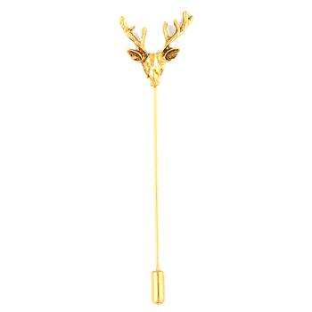 Gold crystal brooch 1
