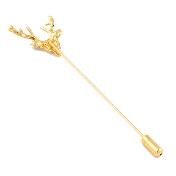 Gold crystal brooch 3