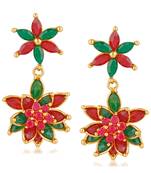 Red crystal earrings