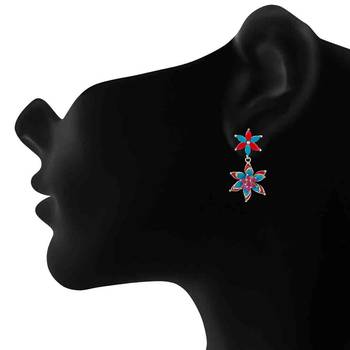 Blue crystal earrings 2