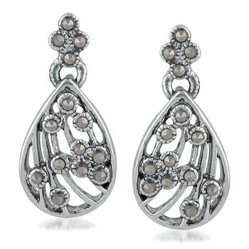 White swarovski crystal earrings 1