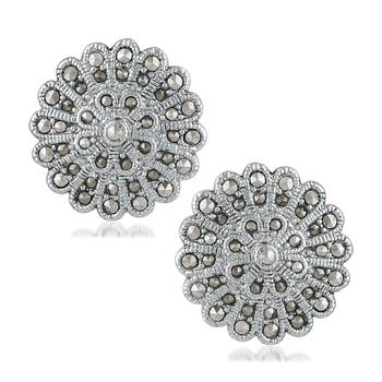 White swarovski crystal earrings 1